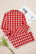 Traditional Plaid Print Notched Collar Long Sleeve Pajama Set