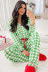 Traditional Plaid Print Notched Collar Long Sleeve Pajama Set