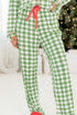 Traditional Plaid Print Notched Collar Long Sleeve Pajama Set