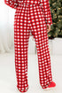 Traditional Plaid Print Notched Collar Long Sleeve Pajama Set