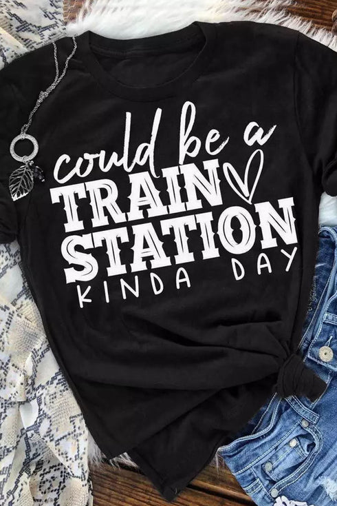 Train Station Kinda Day Western Graphic Tee