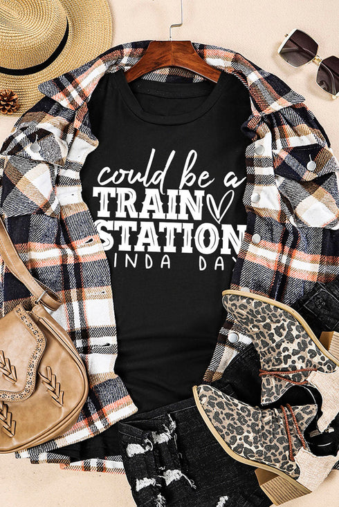 Train Station Kinda Day Western Graphic Tee