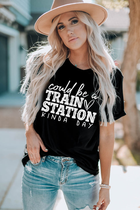 Train Station Kinda Day Western Graphic Tee