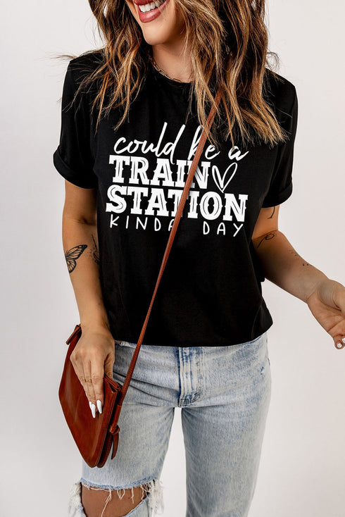 Train Station Kinda Day Western Graphic Tee