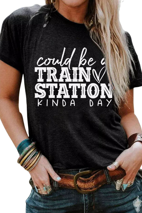 Train Station Kinda Day Western Graphic Tee