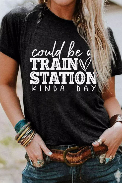 Train Station Kinda Day Western Graphic Tee