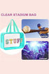 Transparent Chenille Letter Patch Travel Cosmetic Makeup Bag