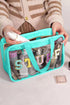 Transparent Chenille Letter Patch Travel Cosmetic Makeup Bag