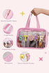 Transparent Chenille Letter Patch Travel Cosmetic Makeup Bag