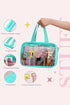 Transparent Chenille Letter Patch Travel Cosmetic Makeup Bag