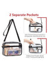 Transparent Multi Pocket Adjustable Strap Shoulder Bag