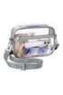 Transparent Multi Pocket Adjustable Strap Shoulder Bag
