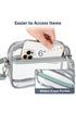 Transparent Multi Pocket Adjustable Strap Shoulder Bag