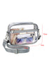 Transparent Multi Pocket Adjustable Strap Shoulder Bag