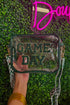 Transparent Pvc Chenille Letter Patch Shoulder Bag