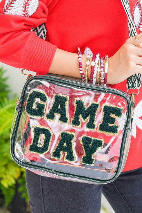 Transparent Pvc Chenille Letter Patch Shoulder Bag