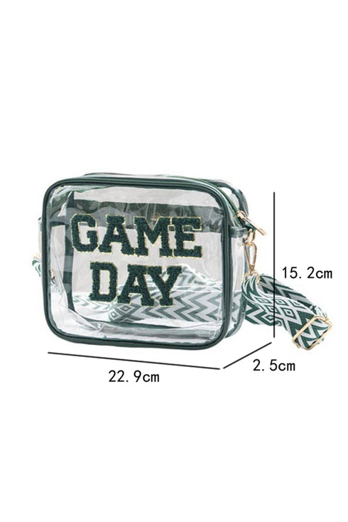Transparent Pvc Chenille Letter Patch Shoulder Bag