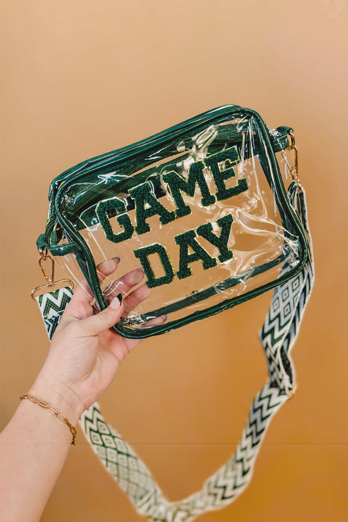 Transparent Pvc Chenille Letter Patch Shoulder Bag