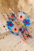Transparent PVC Floral Patterned Structured Hair Clip