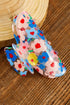 Transparent PVC Floral Patterned Structured Hair Clip