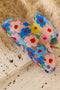 Transparent PVC Floral Patterned Structured Hair Clip