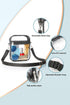 Transparent PVC Zippered Front Mesh Pocket Crossbody Bag