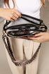 Transparent Rectangular Crossbody Bag With Wide Patterned Strap