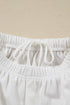 Tree Graphic Long Sleeve Top And Striped Shorts Lounge Set