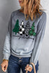 Tree Graphic Print Long Sleeve Pullover Sweatshirt