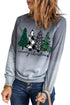 Tree Graphic Print Long Sleeve Pullover Sweatshirt