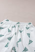 Tree Print Tee And Wide Leg Pajama Set