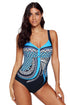 Tribal Print One Piece Swimsuit