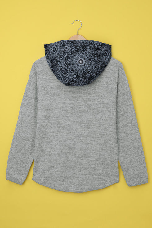 Tribal Print Vintage Pocket Hoodie