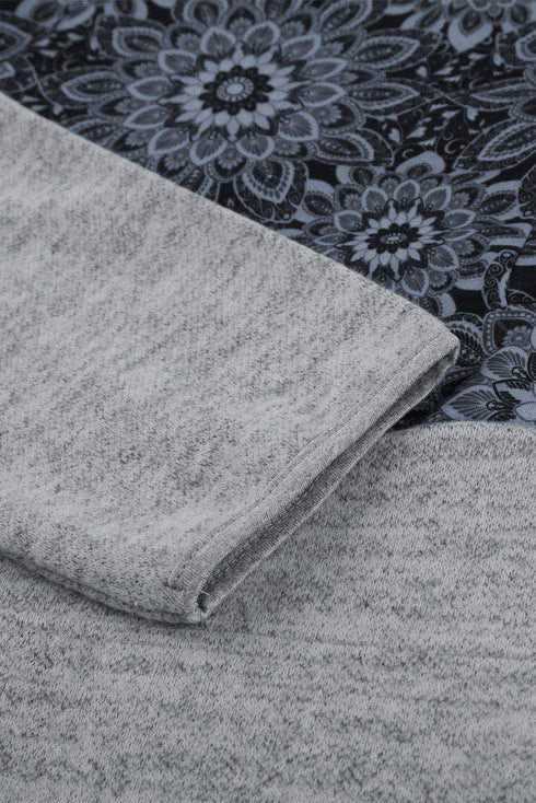 Tribal Print Vintage Pocket Hoodie