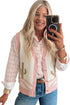 Trim Button Front Cactus Pattern Western Sweater Vest