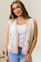 Trim Button Front Cactus Pattern Western Sweater Vest