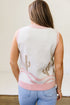 Trim Button Front Cactus Pattern Western Sweater Vest