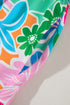 Tropical Botanical Print Bishop Sleeve Mini Dress