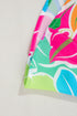 Tropical Botanical Print Bishop Sleeve Mini Dress