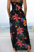 Tropical Floral Halter Crop Top And Maxi Skirt Set