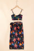 Tropical Floral Halter Crop Top And Maxi Skirt Set
