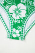 Tropical Floral Print One Shoulder High Waist Bikini Set