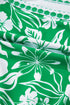 Tropical Floral Print One Shoulder High Waist Bikini Set