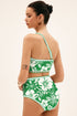 Tropical Floral Print One Shoulder High Waist Bikini Set