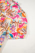 Tropical Floral Print Short Sleeve Relaxed Button Up Shirt
