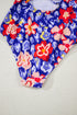 Tropical Floral Ruffle V Neck One Piece Swimsuit