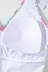 Tropical Floral Ruffle V Neck One Piece Swimsuit