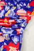 Tropical Floral Ruffle V Neck One Piece Swimsuit