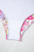 Tropical Floral Ruffle V Neck One Piece Swimsuit