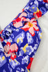 Tropical Floral Ruffle V Neck One Piece Swimsuit
